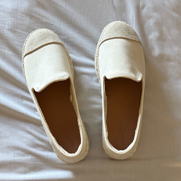 Cream Slip-On Espadrilles - Picture 1 of 3